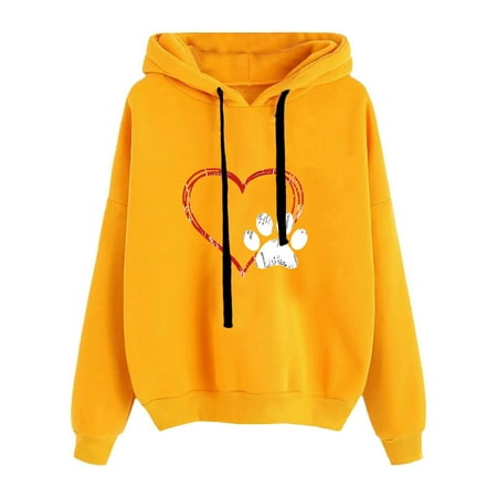 Womens Casual Heart Print Long Sleeve Pullover Hoodie Fashion Solid Color Drawstring Sweatshirt Loose Fit Tops Trendy Comfy Outerwear Sweatshirt Top for Women & Teen Girls
Womens Casual Heart Print Long Sleeve Pullover Hoodie Fashion Solid Color Drawstring Sweatshirt Loose Fit Tops Trendy Comfy Outerwear Sweatshirt Top for Women & Teen Girls