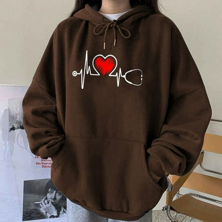 Aueoeo Graphic Hoodies Ladies Sweatshirt Women s Valentine s Day Print Top Casual Long Sleeve Crew Neck Hoodie
Aueoeo Graphic Hoodies Ladies Sweatshirt Women s Valentine s Day Print Top Casual Long Sleeve Crew Neck Hoodie