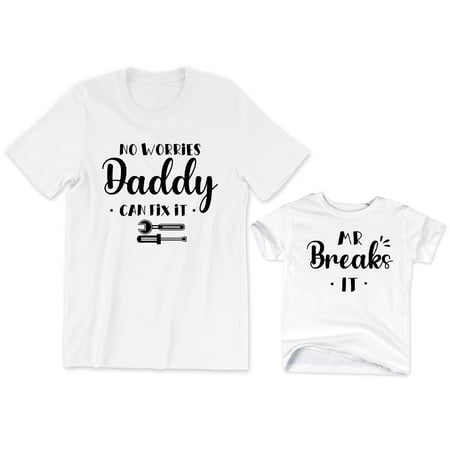 No Worries Daddy Can Fix It Men s T-Shirt Funny Tools Graphic Tee Mister Breaks It Kids Toddler Shirt Youth Baby
No Worries Daddy Can Fix It Men s T-Shirt Funny Tools Graphic Tee Mister Breaks It Kids Toddler Shirt Youth Baby
