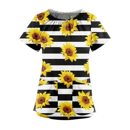 HIMIWAY Summer Work Suit Front Double Pocket Solid Color Print Short Sleeves Shirts For Women
HIMIWAY Summer Work Suit Front Double Pocket Solid Color Print Short Sleeves Shirts For Women
