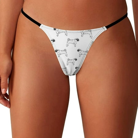 Hand Drawn Pugs Women s G-String Thongs Low Rise Hipster Underwear Stretch T-Back Panties
Hand Drawn Pugs Women s G-String Thongs Low Rise Hipster Underwear Stretch T-Back Panties