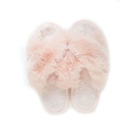 Jezebel by Felina | Women s Cross Band Cozy Slippers | Open Toe House Shoes | Indoor Outdoor Faux Fur Slip Ons | Super Soft Plush Furry (Blush Small)
Jezebel by Felina | Women s Cross Band Cozy Slippers | Open Toe House Shoes | Indoor Outdoor Faux Fur Slip Ons | Super Soft Plush Furry (Blush Small)