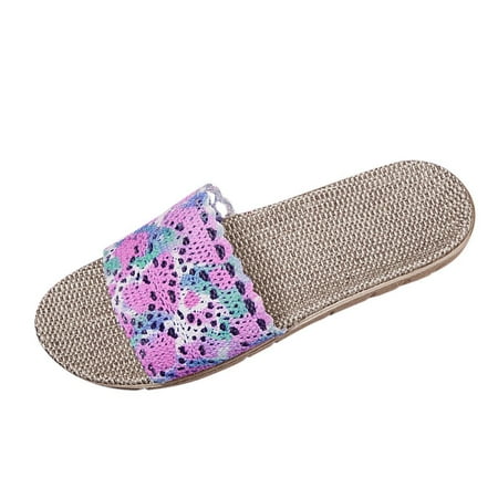 Dtydtpe Slippers For Fashion Ladies Women Breathable Bohemia Beach Slip On Shoes Casual Sandals Knit Slippers for Women Memor
Dtydtpe Slippers For Fashion Ladies Women Breathable Bohemia Beach Slip On Shoes Casual Sandals Knit Slippers for Women Memor