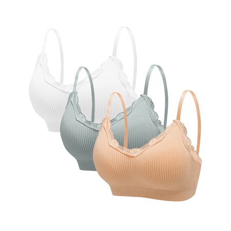 Qcmgmg Women s Eyelash Lightly Bras Comfort Wireless Bra Support Stripe Bralette for Women 3 Pack
Qcmgmg Women s Eyelash Lightly Bras Comfort Wireless Bra Support Stripe Bralette for Women 3 Pack