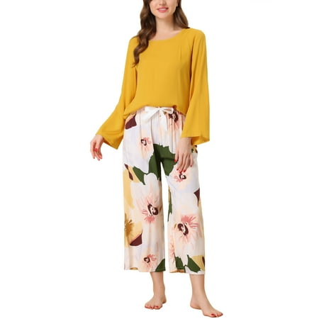 Unique Bargains Womens 2pcs Long Sleeve Capri Pants Floral Lounge Pajama Sleepwear Sets
Unique Bargains Womens 2pcs Long Sleeve Capri Pants Floral Lounge Pajama Sleepwear Sets