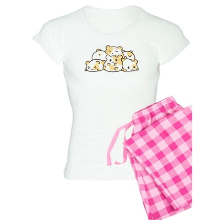 CafePress - Kawaii Hamster Pile Pajamas - Women s Light Pajamas