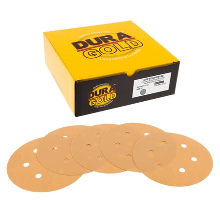 Dura-Gold - Premium - 240 Grit 6 Gold Hook & Loop 6-Hole Sanding Discs for DA Sanders - Box of 50 Sandpaper Finishing Discs for Automotive and Woodworking
Dura-Gold - Premium - 240 Grit 6 Gold Hook & Loop 6-Hole Sanding Discs for DA Sanders - Box of 50 Sandpaper Finishing Discs for Automotive and Woodworking