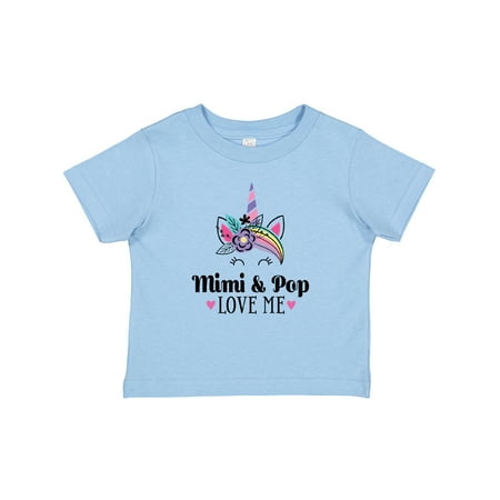 Inktastic Mimi and Pop Love Me Girls Unicorn Gift Baby Girl T-Shirt