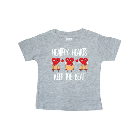 Inktastic Healthy Hearts White Text Gift Baby Boy or Baby Girl T-Shirt