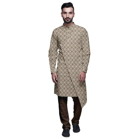 Atasi Party Wear Kurta Pajama For Men Mandarin Collar Ethnic Printed Kurta Set
