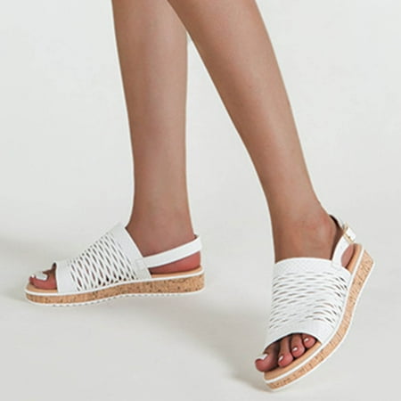 Cathalem Ladies Shoes Summer Flat Heeled Thick Soled Hollow Breathable Large Size Sandals Good Arch Support Sandals for Women White 9
Cathalem Ladies Shoes Summer Flat Heeled Thick Soled Hollow Breathable Large Size Sandals Good Arch Support Sandals for Women White 9