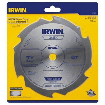 IRWIN INDUSTRIAL TOOL 15702ZR 15702 7-1/4 6T FIBERCUT SAW BL / 1 EA