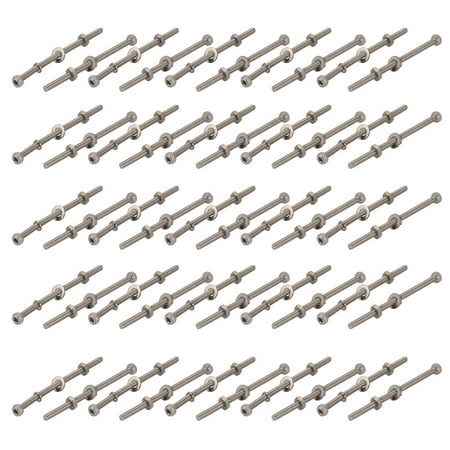 50Pcs M2x35mm 304 Stainless Steel Knurled Hex Socket Head Bolt Nut Set w Washer 
50Pcs M2x35mm 304 Stainless Steel Knurled Hex Socket Head Bolt Nut Set w Washer