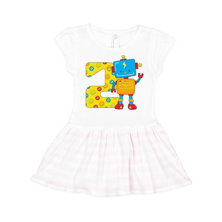 Inktastic This Robot is Two- Second Birthday Gift Toddler Girl Dress 
Inktastic This Robot is Two- Second Birthday Gift Toddler Girl Dress