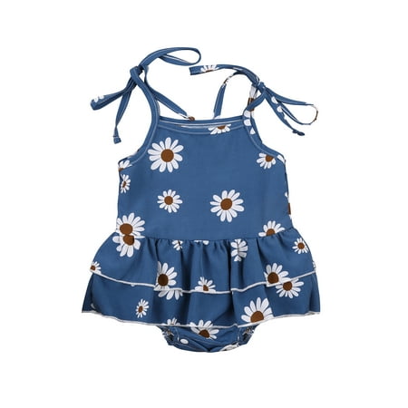 Summer Toddler Girls Tie Up Sling Ruffle Layered Daisy Flower Romper Dress Blue 12-18 Months
Summer Toddler Girls Tie Up Sling Ruffle Layered Daisy Flower Romper Dress Blue 12-18 Months