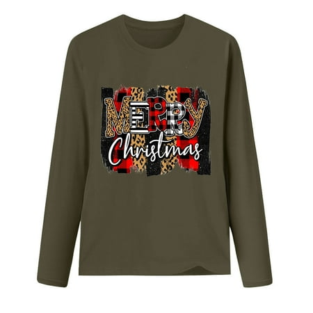 jsaierl Women s Christmas T-shirt Long Sleeve Merry Christmas Graphic Top Casual Crewneck Sweatshirt Loose Fit Blouse Pullover Christmas Gifts for Women
jsaierl Women s Christmas T-shirt Long Sleeve Merry Christmas Graphic Top Casual Crewneck Sweatshirt Loose Fit Blouse Pullover Christmas Gifts for Women