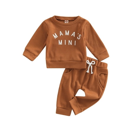Diconna 2Pcs Baby Girls Clothing Set Cotton Long Sleeve Letter Pullover Tops Pants Suit Autumn Boys Casual Outfits Brown B 12-18 Months
Diconna 2Pcs Baby Girls Clothing Set Cotton Long Sleeve Letter Pullover Tops Pants Suit Autumn Boys Casual Outfits Brown B 12-18 Months
