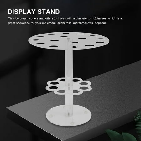 Acrylic Holder Stand Round Clear Acrylic Mini Ice Cream Cone Holder Stand 24 Holes to Display Sushi Hand Popcorn Cotton French Fries Sweets Savory Ice Cream
Acrylic Holder Stand Round Clear Acrylic Mini Ice Cream Cone Holder Stand 24 Holes to Display Sushi Hand Popcorn Cotton French Fries Sweets Savory Ice Cream