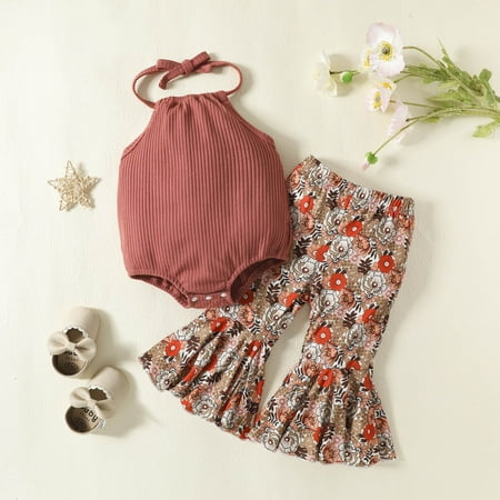 RPVATI Newborn Infant Baby Toddler Clothes Short Sleeve T Shirts Floral Flare Pants 2 Pieces Summer Clothes
RPVATI Newborn Infant Baby Toddler Clothes Short Sleeve T Shirts Floral Flare Pants 2 Pieces Summer Clothes