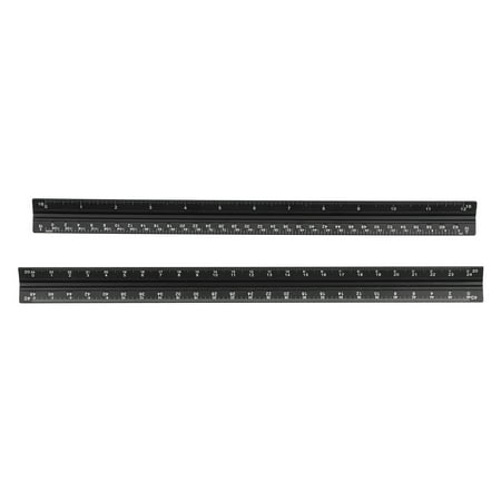 Scales 2Pcs 12in Length Engineering Scale Imperial For Drafting
