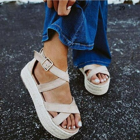 Women Wedges Sandals Open Toe Thick Sole Lightweight Breathable Shoes for Summer 39
Women Wedges Sandals Open Toe Thick Sole Lightweight Breathable Shoes for Summer 39