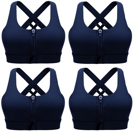 Sport Bra Zipper Front High Impact Sports Bras for Women Large Bust - Shockproof Fitness Gym Yoga Workout Running Push Up Plus Size Bra S-3XL(4-Packs)
Sport Bra Zipper Front High Impact Sports Bras for Women Large Bust - Shockproof Fitness Gym Yoga Workout Running Push Up Plus Size Bra S-3XL(4-Packs)