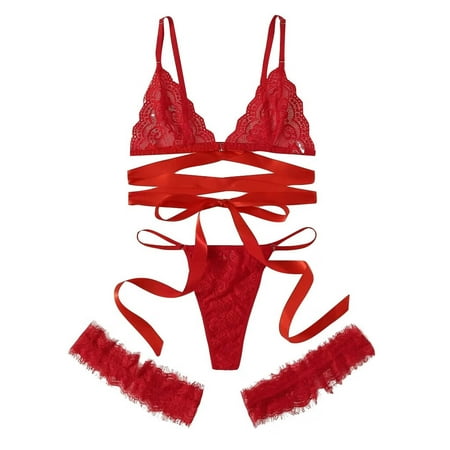 Intimates Women Plus Size Lace Lingerie Leg Ring G-String Bra Underwear Set Sleepwear Polyester no underwire sports bra Red
Intimates Women Plus Size Lace Lingerie Leg Ring G-String Bra Underwear Set Sleepwear Polyester no underwire sports bra Red