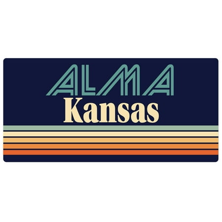 Alma Kansas 5 x 2.5-Inch Fridge Magnet Retro Design