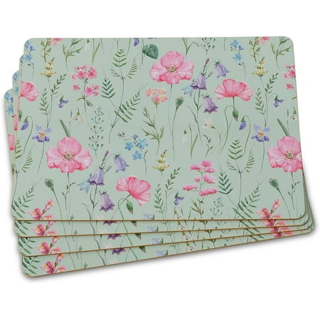 Flower Garden Placemats Set Of 4 Poppies And Blue On Green Laminated Cork Backed Boards 15.75 X 11.25 Inches
Flower Garden Placemats Set Of 4 Poppies And Blue On Green Laminated Cork Backed Boards 15.75 X 11.25 Inches