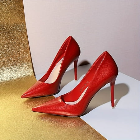 Women‘s Solid Color Stiletto Heels Fashion Point Toe Dress Pumps Stylish Slip On Heels
Women‘s Solid Color Stiletto Heels Fashion Point Toe Dress Pumps Stylish Slip On Heels