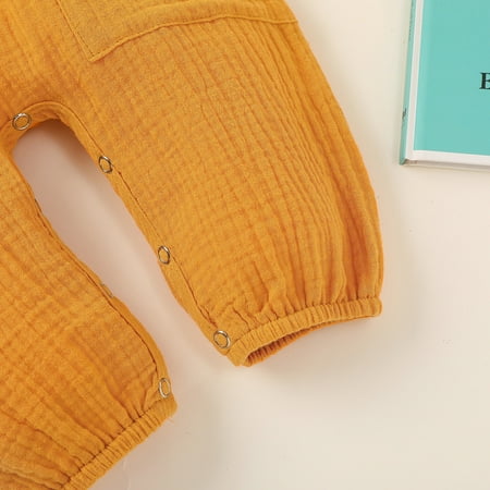 Gubotare Baby Rompers Winter Jumpsuit For Baby Boy Baby Boy Girl Romper Long Sleeve Jumpsuit 100% Cotton Outfit Footless Coverall 3-24 Months Yellow 6-9 Months
Gubotare Baby Rompers Winter Jumpsuit For Baby Boy Baby Boy Girl Romper Long Sleeve Jumpsuit 100% Cotton Outfit Footless Coverall 3-24 Months Yellow 6-9 Months