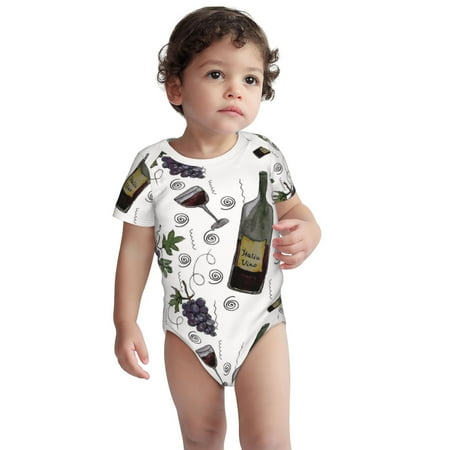 Kdxio Wine Bottles And Grapes Pattern Unisex Baby Cotton Short Sleeve Bodysuits-6 Months
Kdxio Wine Bottles And Grapes Pattern Unisex Baby Cotton Short Sleeve Bodysuits-6 Months