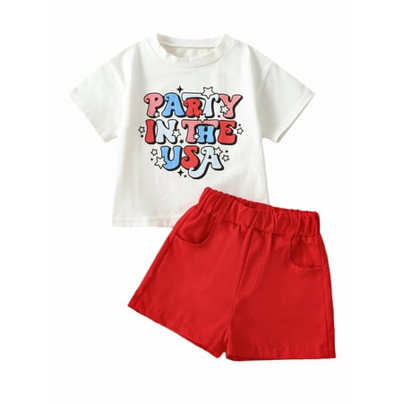 Independence Day Toddler Baby Boys Clothes USA Flag Print Short Sleeve T-Shirts Shorts Set Summer 4th of July Outfits
Independence Day Toddler Baby Boys Clothes USA Flag Print Short Sleeve T-Shirts Shorts Set Summer 4th of July Outfits