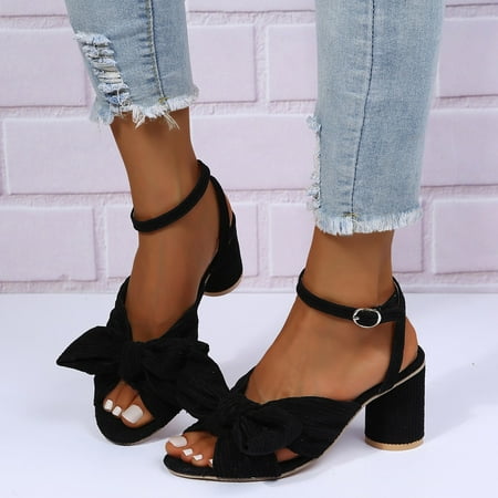 uikmnh Women Shoes Spring And Summer Fashion Women Sandals Bow Buckle Soft Fabric High Heel Casual Style Black 6.5
uikmnh Women Shoes Spring And Summer Fashion Women Sandals Bow Buckle Soft Fabric High Heel Casual Style Black 6.5