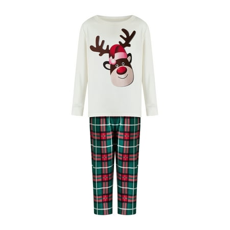 Biekopu Family Matching Pajamas Adult Kids Christmas Elk Print Long Sleeve Tops and Stretch Casual Plaid Pants Sleepwear
Biekopu Family Matching Pajamas Adult Kids Christmas Elk Print Long Sleeve Tops and Stretch Casual Plaid Pants Sleepwear