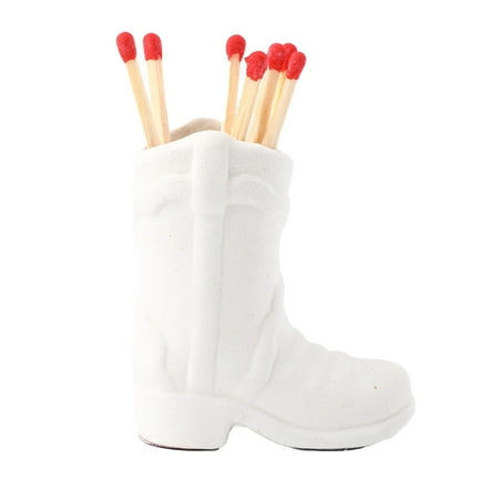 GYZEE Cowboy Boot Match Holder Home Decor Ceramic For Interior Decor(white)