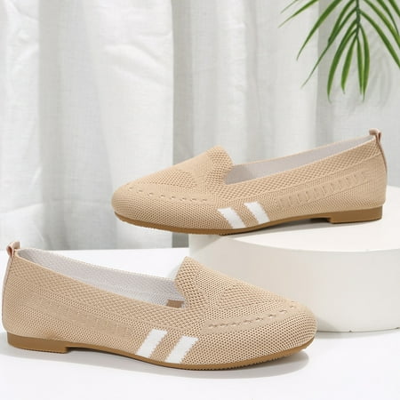 Women‘s Knitted Slip On Flats Breathable & Comfortable Solid Color Walking Shoes Casual Round Toe Shoes
Women‘s Knitted Slip On Flats Breathable & Comfortable Solid Color Walking Shoes Casual Round Toe Shoes