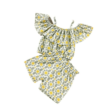 DNDKILG Infant Baby Toddler Girls 2 Piece Clothes Set T Shirts and Set Outfits Short Sleeve Floral Summer with Green 9M-6Y 90
DNDKILG Infant Baby Toddler Girls 2 Piece Clothes Set T Shirts and Set Outfits Short Sleeve Floral Summer with Green 9M-6Y 90