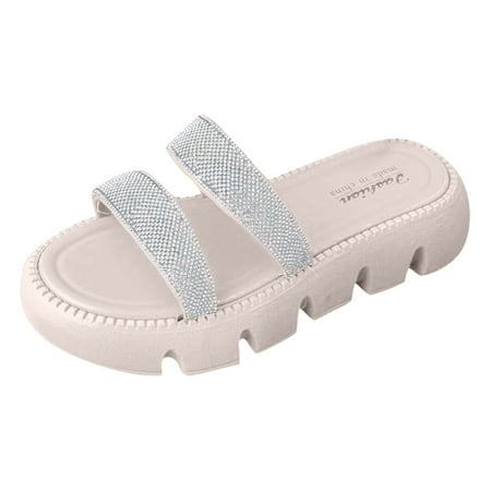 Sandals Women Wide Width Comfortable Thick Soled Sandals With Diamond Fashion Slippers Summer Trend Line With Diamond Sponge Bottom Beach Shoes Shoes For Women Dressy
Sandals Women Wide Width Comfortable Thick Soled Sandals With Diamond Fashion Slippers Summer Trend Line With Diamond Sponge Bottom Beach Shoes Shoes For Women Dressy
