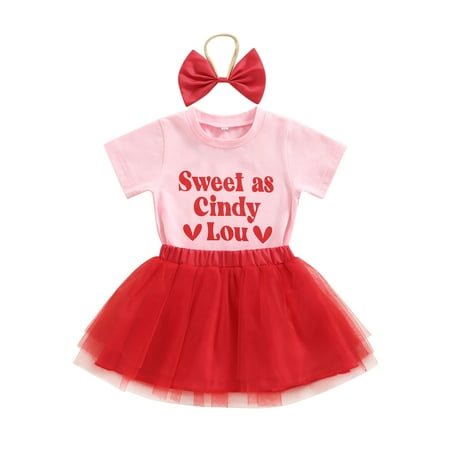 Jamlynbo Toddler Girls Valentine s Day Outfit Short Sleeve Letter Print Tops + Red Tulle Skirt + Headband Baby 3PCS Summer Clothes
Jamlynbo Toddler Girls Valentine s Day Outfit Short Sleeve Letter Print Tops + Red Tulle Skirt + Headband Baby 3PCS Summer Clothes
