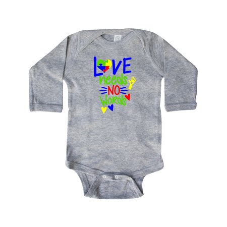 Inktastic Love Needs No Words Autism Awareness Puzzle Heart Gift Baby Boy or Baby Girl Long Sleeve Bodysuit
Inktastic Love Needs No Words Autism Awareness Puzzle Heart Gift Baby Boy or Baby Girl Long Sleeve Bodysuit