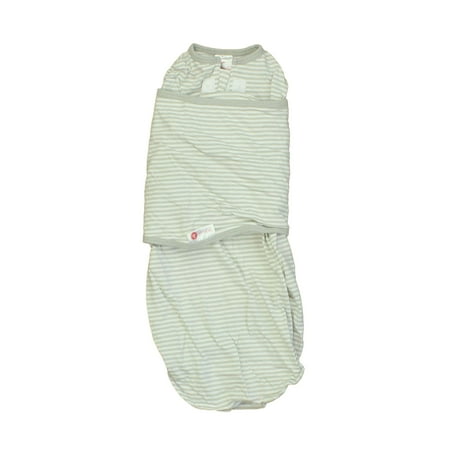 Pre-owned Embe. Unisex White | Tan | Stripes Sleepsack size: New Born