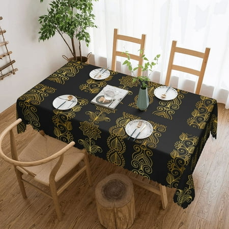 Tablecloth Classical Plant Golden Background Table Cloth For Rectangle Tables Waterproof Resistant Picnic Table Covers For Kitchen Dining/Party(54x72in)
Tablecloth Classical Plant Golden Background Table Cloth For Rectangle Tables Waterproof Resistant Picnic Table Covers For Kitchen Dining/Party(54x72in)