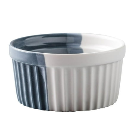 1Pc Household Ceramic Sauce Bowl Snack Bowl Soufflé Pudding Baking Bowl
