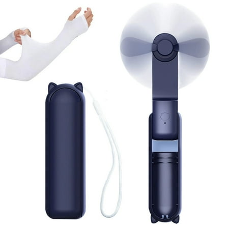 Handheld Mini Fan Portable Foldable Fan with USB Rechargeable Small Pocket Fan Battery Operated 12-14 Hours for Women Men Contain(Blue Fan*1 Ice sleeve*1)
Handheld Mini Fan Portable Foldable Fan with USB Rechargeable Small Pocket Fan Battery Operated 12-14 Hours for Women Men Contain(Blue Fan*1 Ice sleeve*1)