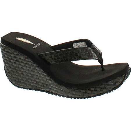 Volatile Women s Cha-Ching Wedge Sandal Black 10