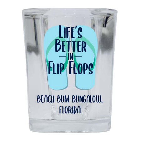 Beach Bum Bungalow Florida Souvenir 2 Ounce Square Shot Glass Flip Flop Design 4-Pack
Beach Bum Bungalow Florida Souvenir 2 Ounce Square Shot Glass Flip Flop Design 4-Pack