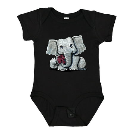 Inktastic KiniArt Elephant Gift Baby Boy or Baby Girl Bodysuit