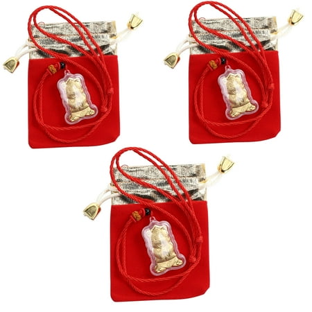 NUOLUX 3 Sets Tiger Pendant 2022 Tiger Year Decorative Adornment DIY Charm Decoration