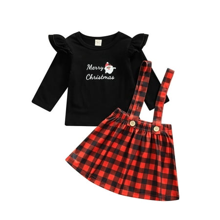 Canrulo Newborn Baby Girls Christmas Clothes Pullover Tops Plaid Skirt Overalls Fall Winter Outfits Black 3-4 Years
Canrulo Newborn Baby Girls Christmas Clothes Pullover Tops Plaid Skirt Overalls Fall Winter Outfits Black 3-4 Years